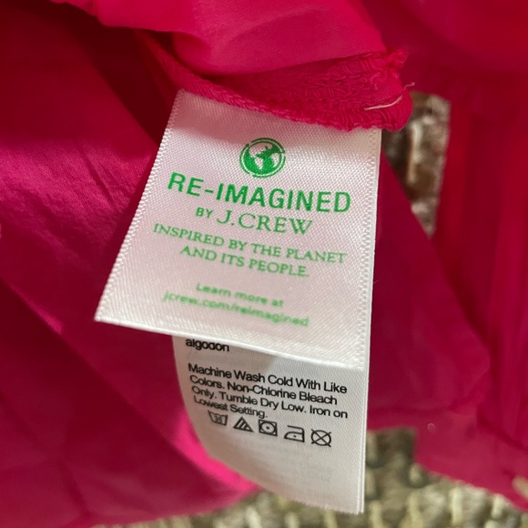 🩷 NWT J Crew bright hot pink long sleeve button down cotton shirt sz 2 - Picture 5 of 12